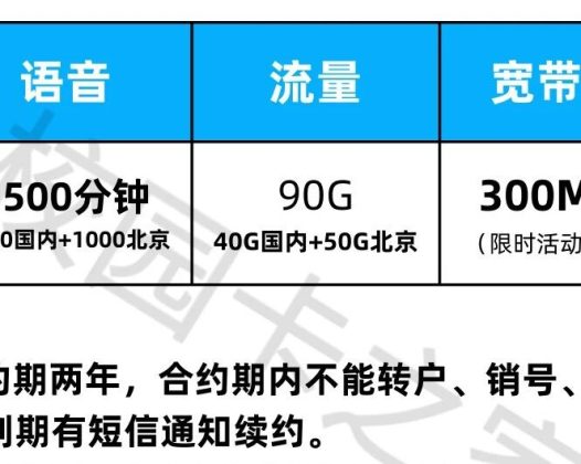 北京某运营商又出政企套餐,90G流量+2500分钟+300M宽带